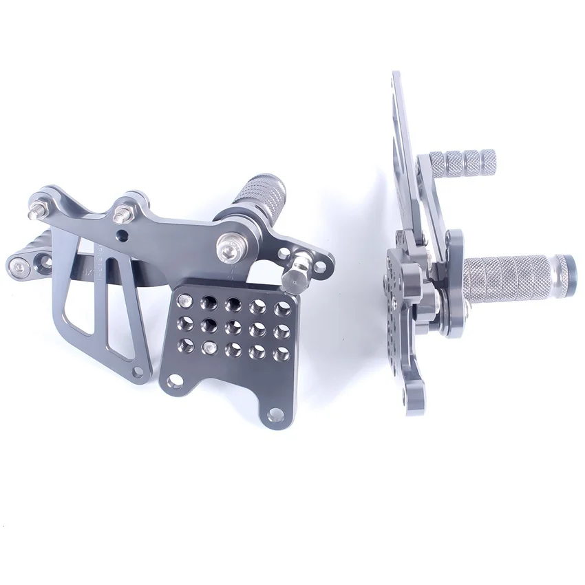 Регулируемые задние подножки педали для Suzuki GSXR600/750 SV650/S 1996-2005 GSXR1000 2000-2004 K1 K2 K3 K4 серый