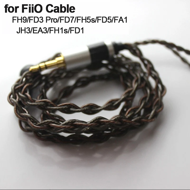 

for FiiO Cable FH9 FD3 Pro FD7 FH5s FD5 FA1 JH3 EA3 FH1s FD1 Earphones Silver Plated Upgrade 4.4mm Balance 2.5 3.5mm With MIC
