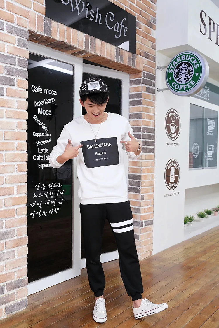 Autumn Cotton Family Matching Tracksuits Mother And Son Letter Printing Family Lovers Long Sleeve Round Neck Sport Suits