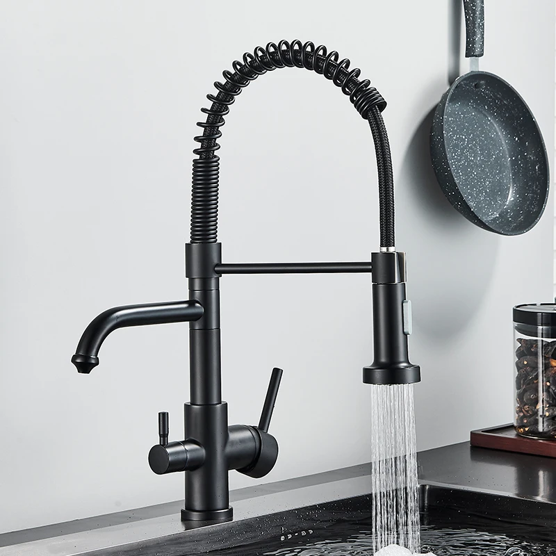 Kitchen Faucets Faucet Water Filter Water Purifier Kitchen Filtered Faucet Dual Sprayer 360 Rotation Purification Mixer