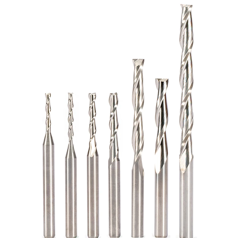5x 4mm CNC End Mill Cutter Two Double Flute Tungsten Spiral Router Bit 4*22mm