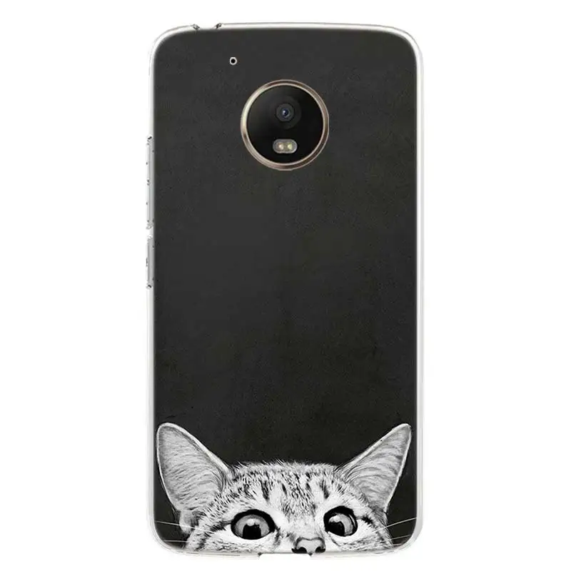 TW202-7 Космическая Луна милые кошки чехол для телефона для Motorola Moto G7 G6 G5S G5 E4 Plus G4 E5 Play power EU Подарочный чехол с рисунком - Цвет: TW202-7