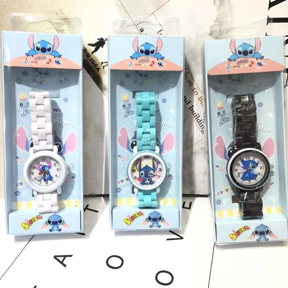 Детские часы Children Cute Cartoon Girl Watch Student Relojes Ceramic Imitation For wistwatch Belt Kids + Box Reloj afbeelding
