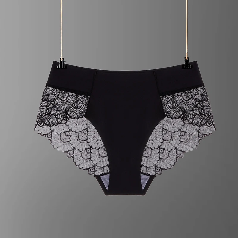 

Sexy Lace Panties Seamless Women Underwear Briefs Ice Silk Transparent Lingerie Intimates Panties