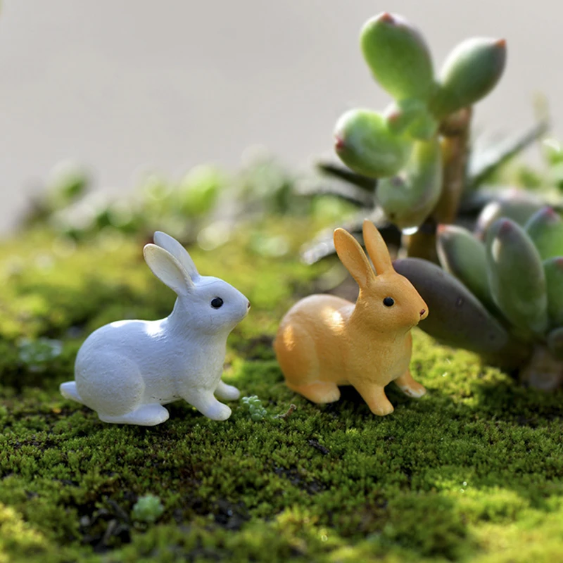 Миниатюрная Фигурка кролика в горшке 2 шт. | Игрушки и хобби