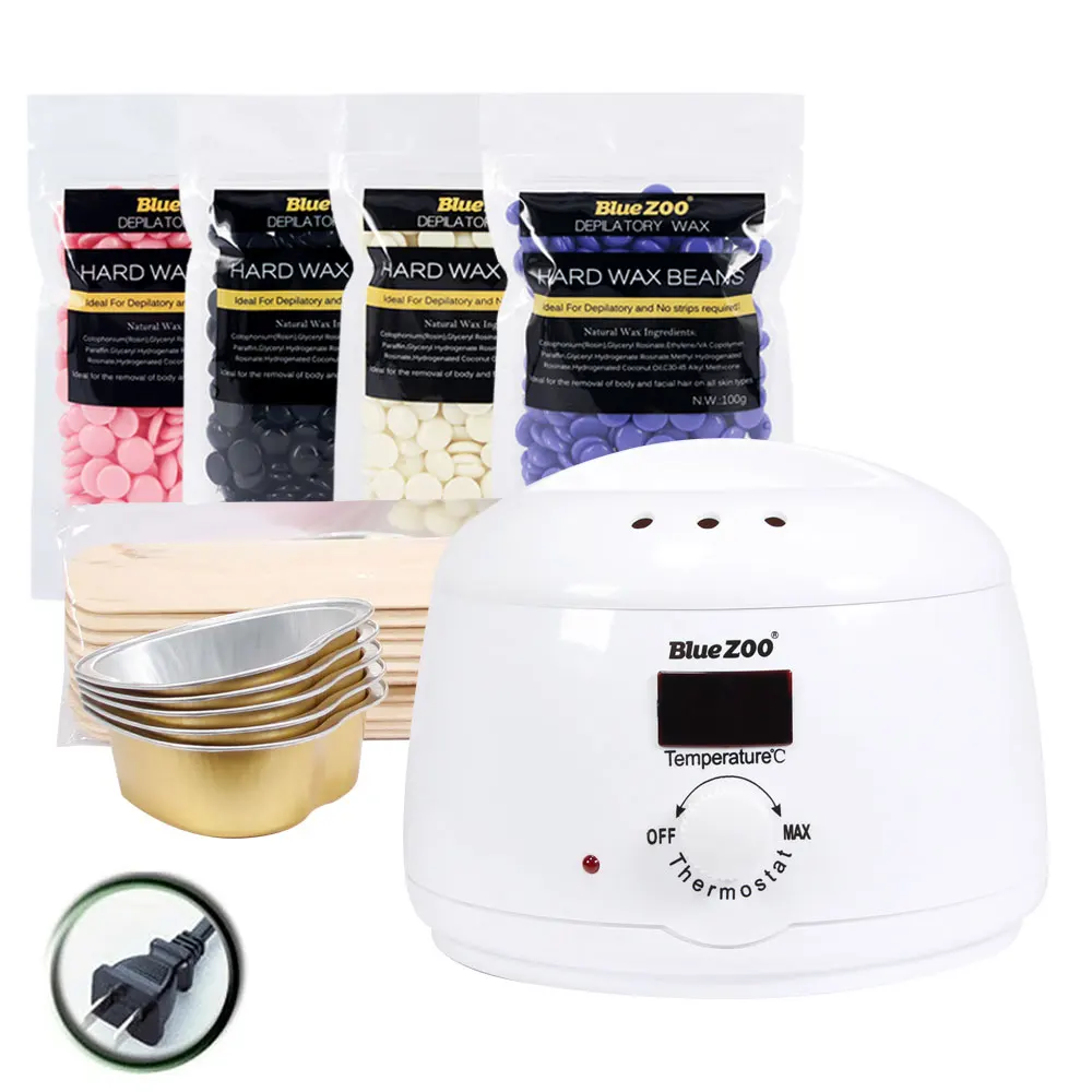 400g Wax Beans Wax Warmer Depilatory Therapy Heater Machine Melting Wax Machine Suits Professional Hair Removal Wax Epilator - Цвет: EU plug