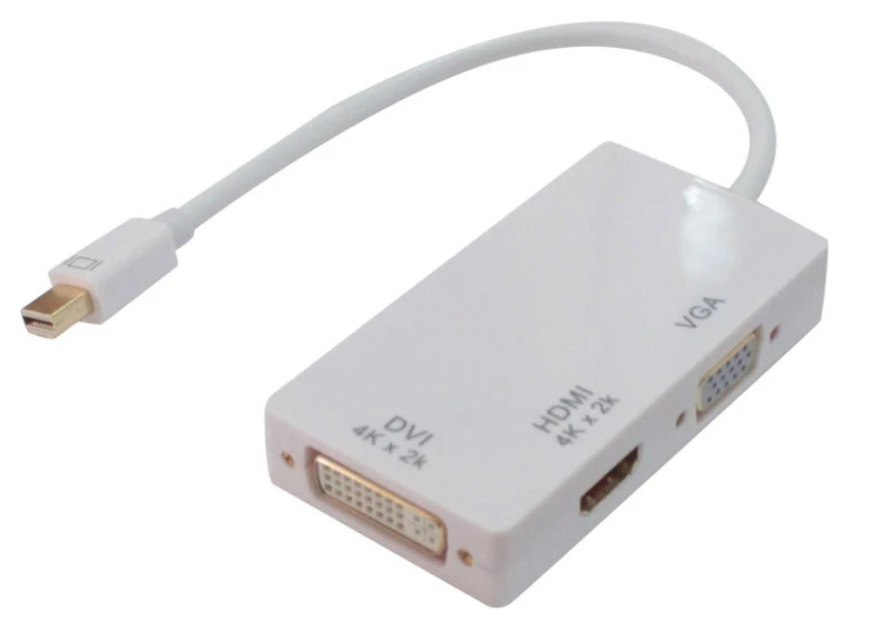 Мини dp к hdmi vga dvi три-в-одном видео линейный конвертер для Lightning в HD 4K разъем
