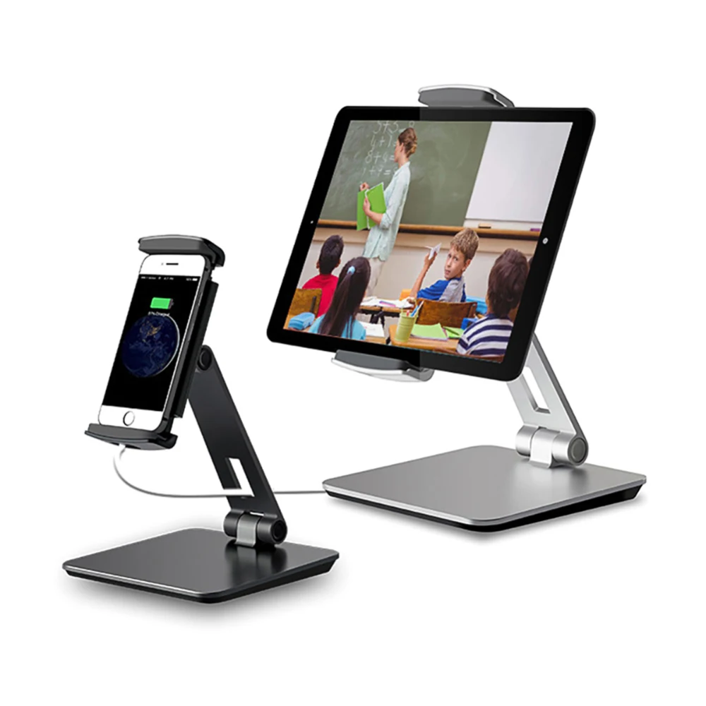 

Foldable Tablet Stand Holder Mount Bracket for ipad iphone adjustable aluminum alloy table stand for 7-10" Tablet Smartphone