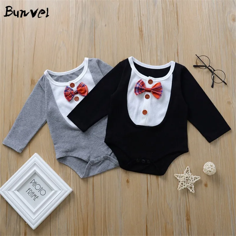 Bunvel/Одежда для маленьких девочек и мальчиков; зимний комбинезон с галстуком для малышей; детские комбинезоны для малышей; Детский костюм с длинными рукавами в стиле пэчворк; f