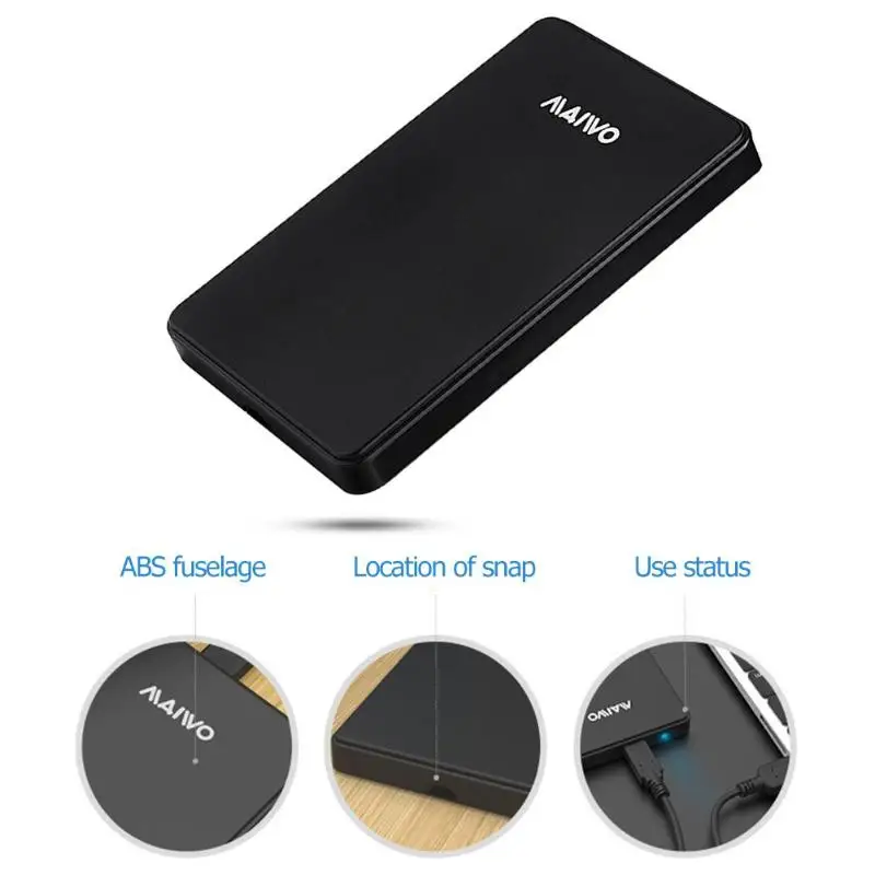 MAIWO K2503D USB 3,0 жесткий диск чехол для 2,5 дюймов SATA HDD SSD внешняя коробка чехол 5 Гбит/с для жесткого диска для чтения и письма для Windows