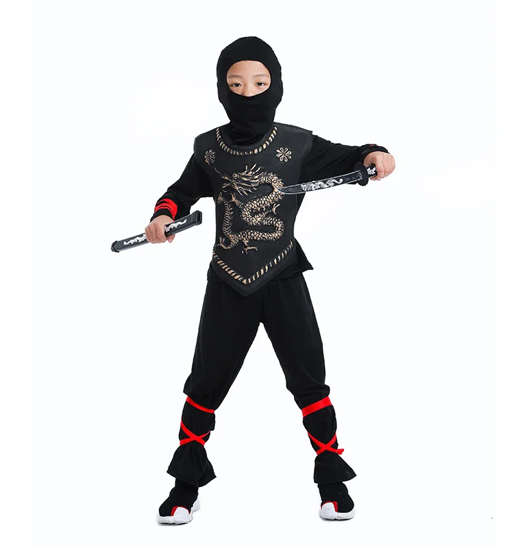 Chinese Ninja Costume Cosplay Toddler Kids Halloween Carnival Stage Performance Ninjago Role Play Games Uniform | Тематическая