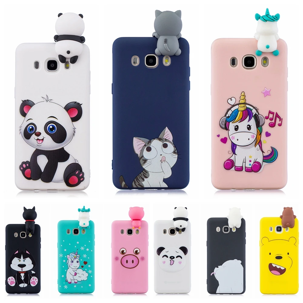 J4 J6 3d Case On For Etui Samsung J3 J5 J7 16 Case Kawaii Unicorn Panda Cover Na Galaxy J4 J6 Plus 18 J3 J7 J5 17 Eu Casa Mobile Phone