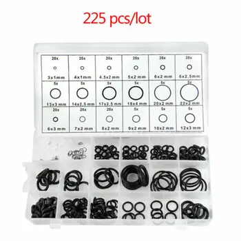 

225Pcs Rubber O Ring Washer Assortment Set Hydraulic Plumbing Gasket Seal Kit