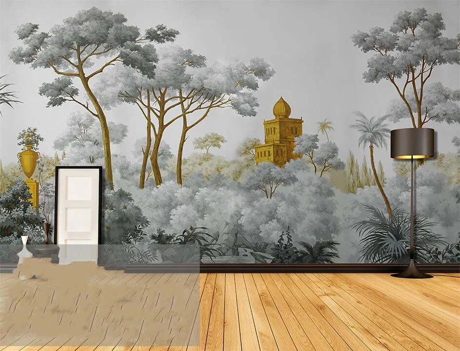 Custom Wallpapers Large Mural Painting Hand painted European Medieval Western Painting Backdrop Decorative Paintings