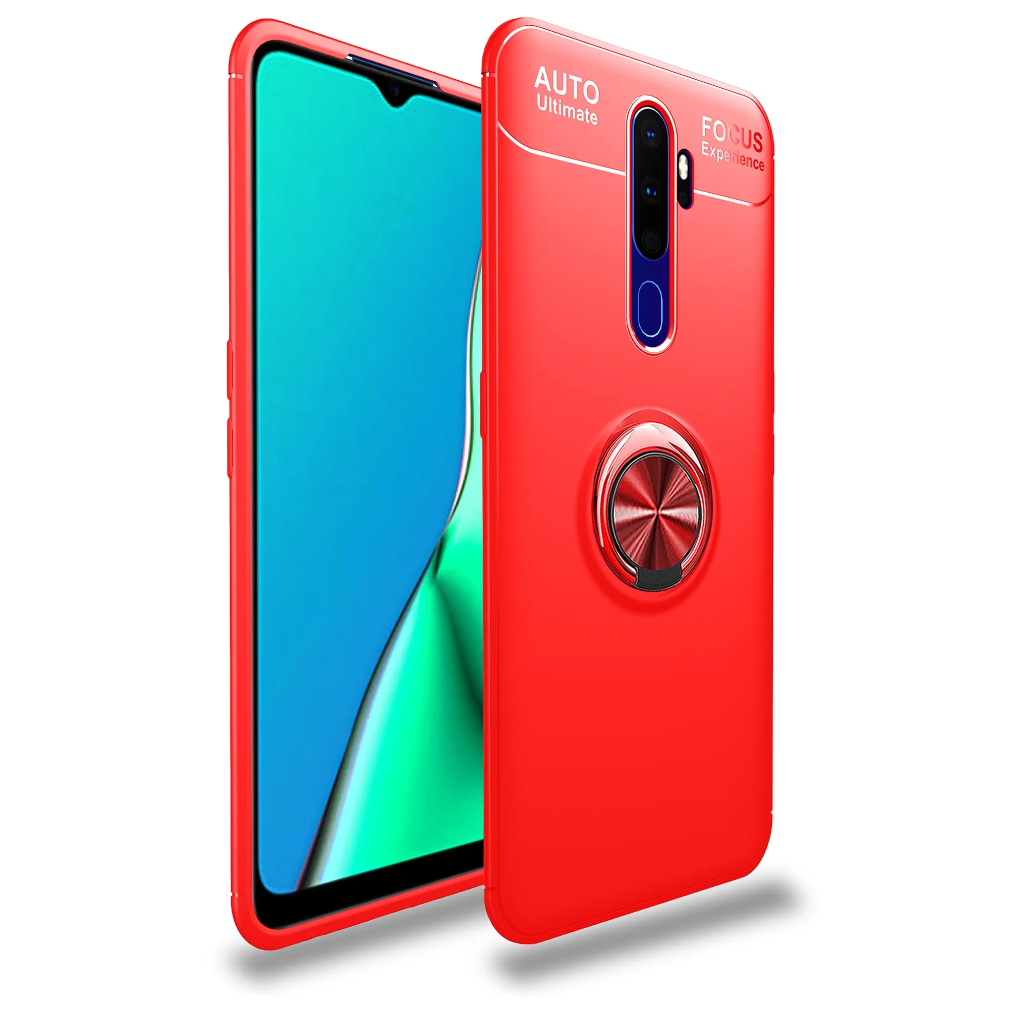 Red Для Oppo A9 чехол s 360 градусов Автомобильный Магнитный чехол для телефона для Oppo A5 A11 A11X - Цвет: Red