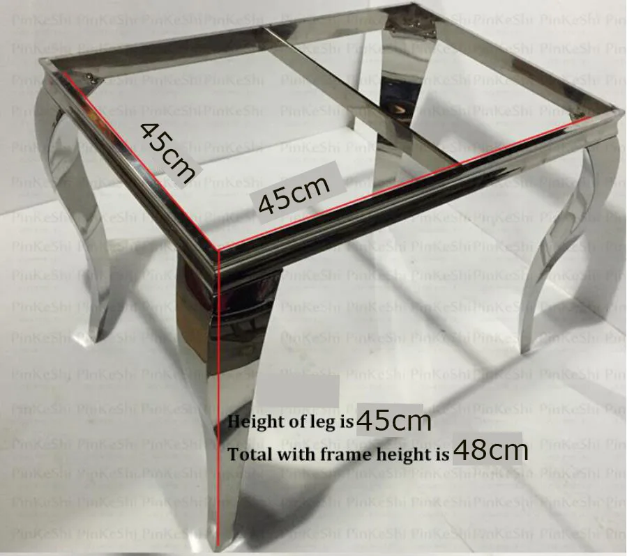 45-45cm frame Стол из нержавеющей стали с мебельными ножками - Цвет: 45-45cm frame