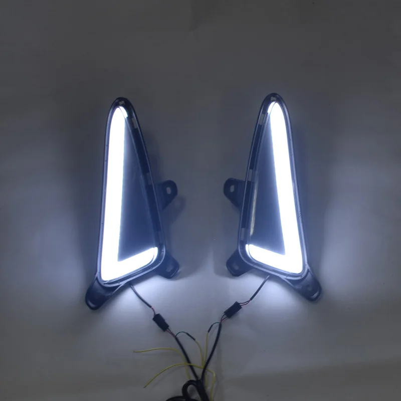 ECAHAYAKU Светодиодный дневной светильник LED DRL для Toyota C-HR ЧР 12V желтый указатель поворота светильник на бампер светильник
