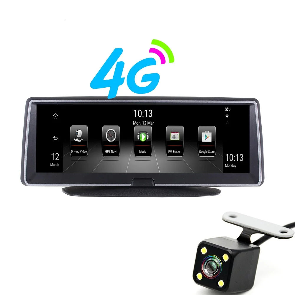 Лучший 8 дюймов Автомобильный gps навигатор 4G DVR Камера Android 5,1 DVR видео Регистраторы 1080P HD Dash Cam Ночное видение с заднего вида Камера