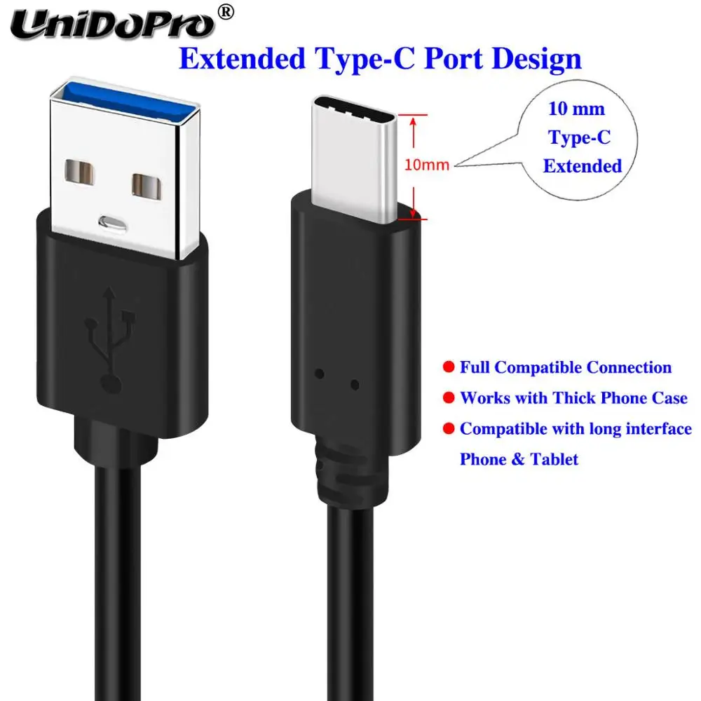 10 мм Расширенный наконечник USB C зарядный кабель для chuwi Hi9 Pro/Plus, Hi10 Pro/Vi10 Plus, HiBook Pro, Hi13 w/прочный громоздкий чехол