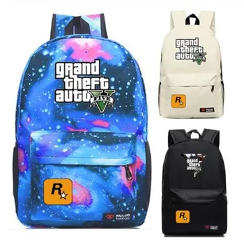 

Anime Grand theft Auto GTA5 Backpack School Bag student Book bag Notebook Daily backpack Glow in the Dark Mochila