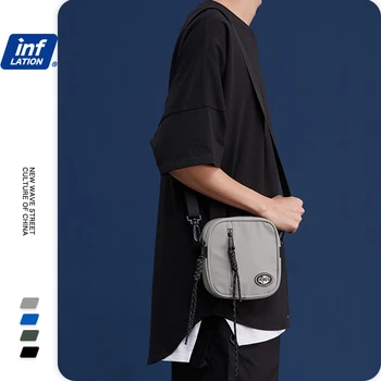 

INFLATION Men 2020 New Canvas Messager Bag Outdoor Shoulder Men Fanny Pack Bags Mini Messager Couple Bag Fashion Style 280AI2019