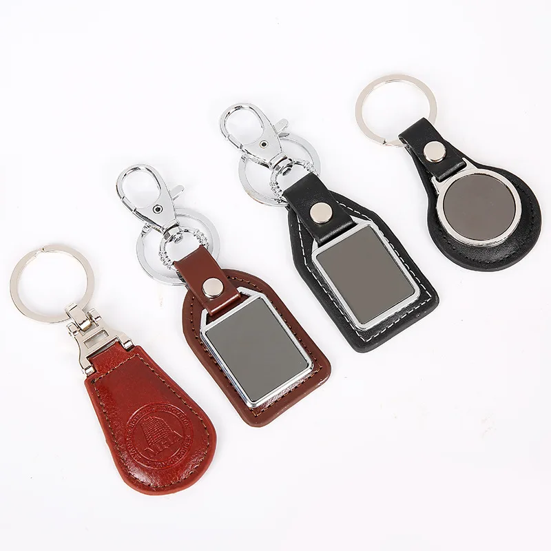 

Leather Keychain Leather Key Chain PU Key Ring Customizable Logo Gift Key Pendants Car Key Ring