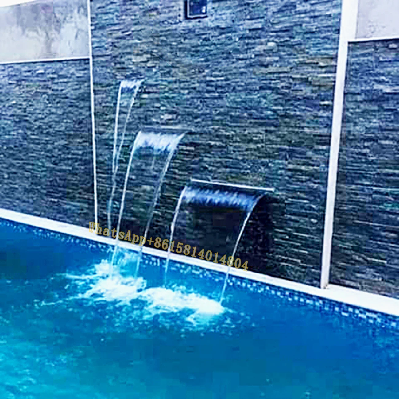 140815円 新品?正規品 スイミングプールの噴水ステンレス鋼の屋外の滝の庭の屋外の地上のプールの滝の薄い噴水