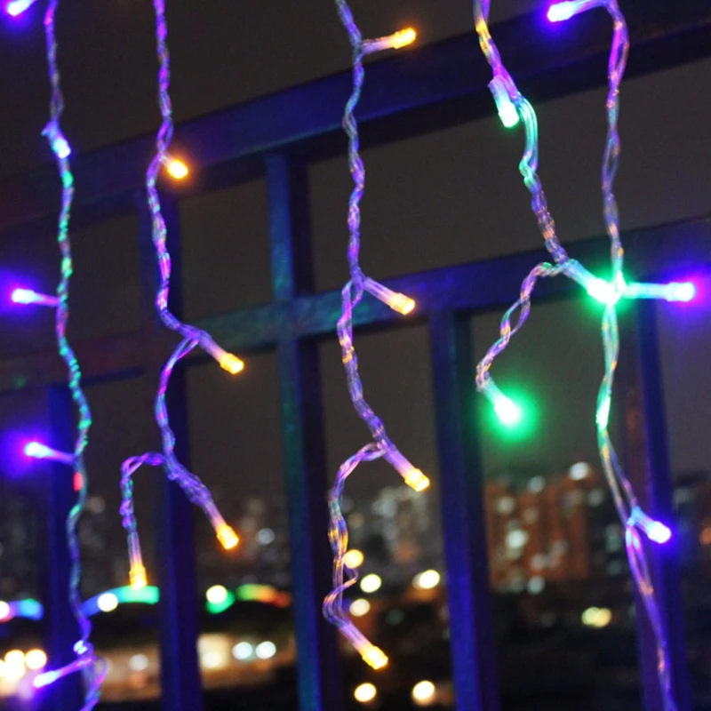 5 м Сказочный Рождественский светильник 0,4-0,6 м светодиодный занавес сосулька струнный светильник s сад торговый центр карнизы декоративный светильник s с памятью Functio