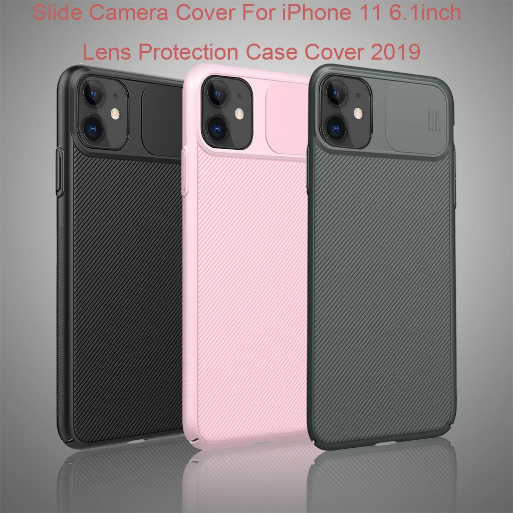 

Slide Camera Cover Phone Case For iPhone 11 6.1inch Lens Protection Case Cover For iPhone 11 Pro Max Mobile Phone Accessories