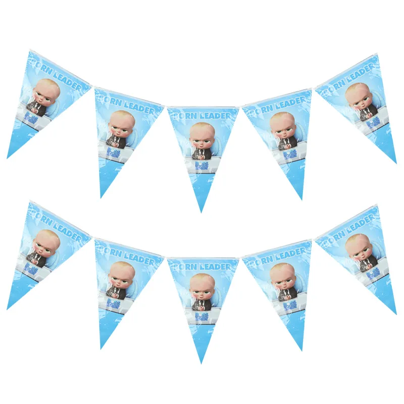 

1set Banner 10pcs Small Flags Baby Boss Party Theme 2.5m Paper Banners For Kids Birthday Party Festivals Decoration Supplies