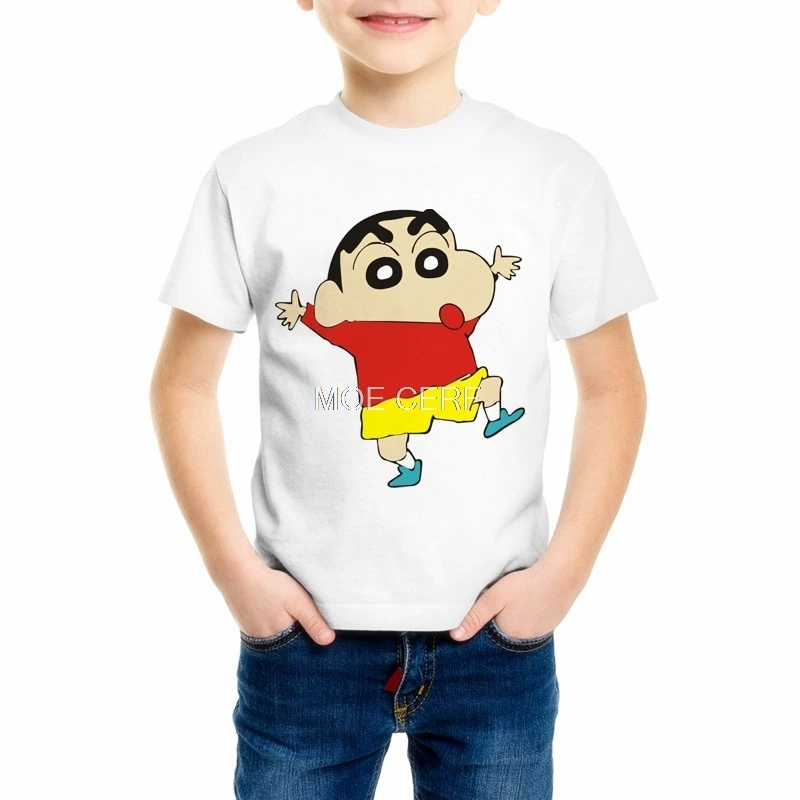 Модная Детская футболка с 3D принтом «Crayon Shin-chan», Детская футболка с короткими рукавами и круглым вырезом для мальчиков и девочек, Повседневная Милая футболка с принтом, 47C-6 - Цвет: 2
