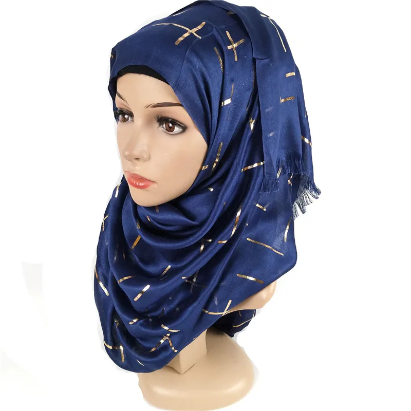 Модный хлопковый хиджаб, мусульманский головной убор, шарф, саржевый принт, Женский тюрбан, арабские головные шарфы, малайзийский женский хиджаб, исламский hoofddoek