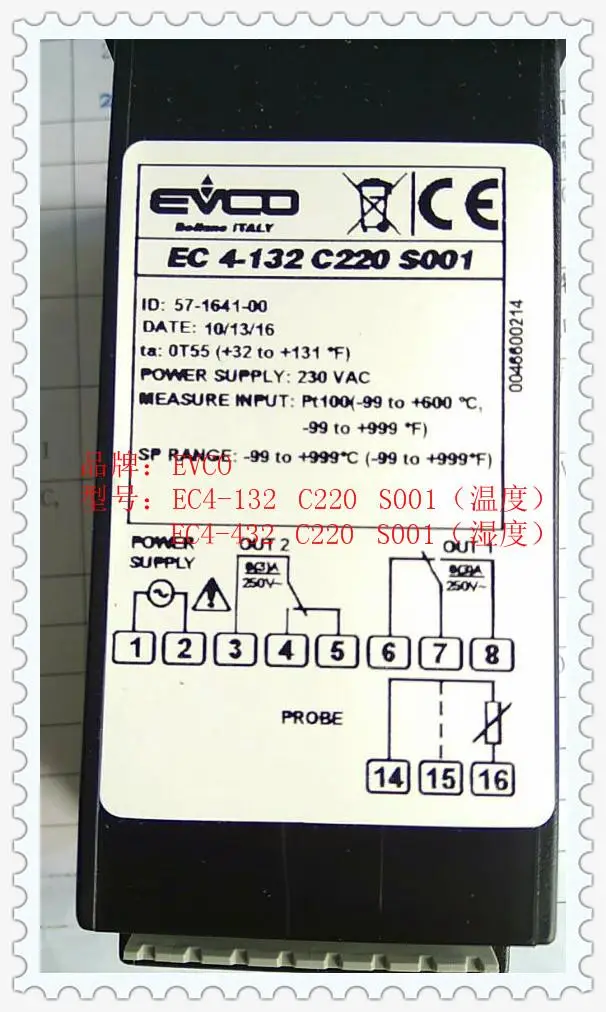 EC4-132 EC4-432 Италии и контролируемый США термостат EVCO