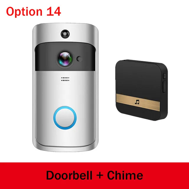 Denicer умный IP видеодомофон wifi видео Кольцо телефон дверной Звонок камера wifi дверной Звонок камера домашняя сигнализация беспроводная камера безопасности - Цвет: Option 14