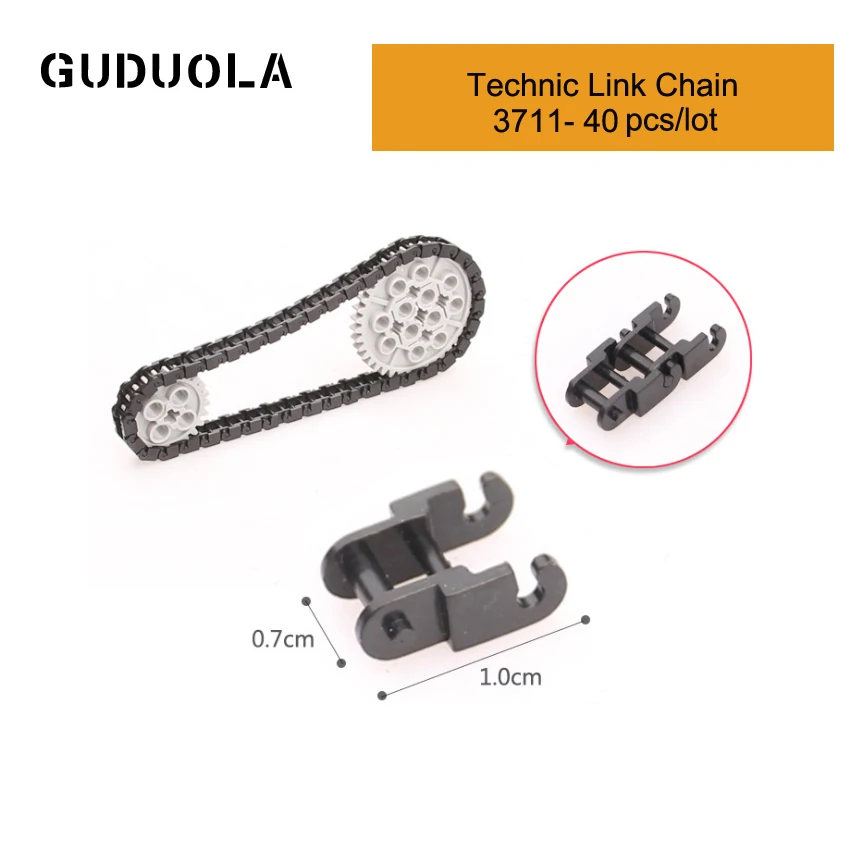 

Technic Parts Technic Link Chain 3711 Ev3 MOC Building Blcok Tank Car Link ChainTruck Assmbles Particles Educational Toys 40pcs