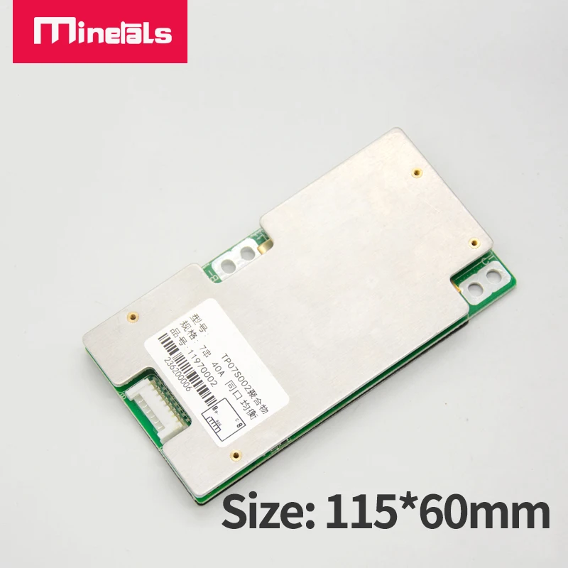 Bateria de Lítio Placa de Proteção Íon com Equilíbrio Li-ion 40a 50a 60a 70a Carga Elétrica Lipo Nicomn Células Bms 7s 24v 30a - Image 2