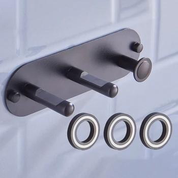 

Aluminum Alloy Hair Dryer Holder 3pcs Nozzle Hanger Nail free Storage Rack