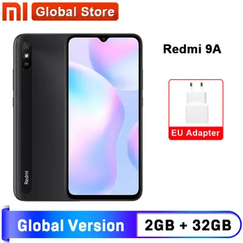 Перейти на Алиэкспресс и купить Глобальная версия Xiaomi Redmi 9A мобильный телефон 2 ГБ 32 ГБ ROM MTK Helio G25 Octa Core 6,53 дюйм5000 мАч 13MP камера смартфон
