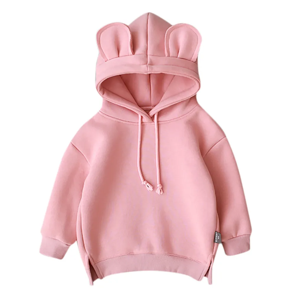  Clothes Baby Kids Boy Girl Hooded Cartoon 3D Ear Hoodie Sweatshirt Tops Clothes kids clothes winter