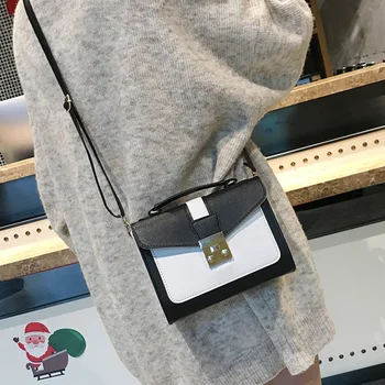 

Women's Matte Crossbody Bags Female Contrast Color Shoulder Bags Ladies Chain Messenger Bag Fashion Small Square Handbag