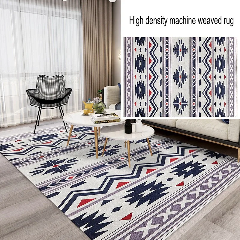 

Nordic style INS popular high density machine weaved carpet, big size decoration geometric bedroom area rug