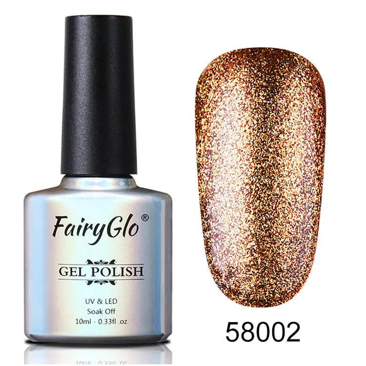 BJJ58002 FairyGlo 10 мл Гель-лак с блестками Гибридный лак для маникюра ногтей, полустойкое к полу Перманентный лак для ногтей УФ Гель-лак био-Гели Soak Off Nail Art Эмаль - Цвет: BJJ58002