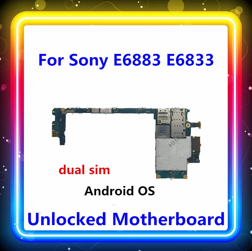 

Unlocked for Sony Xperia Z5P E6883 E6833 Motherboard Android System Mainboard with Chip Dual SIM Logic board Z5 Motherboard Card