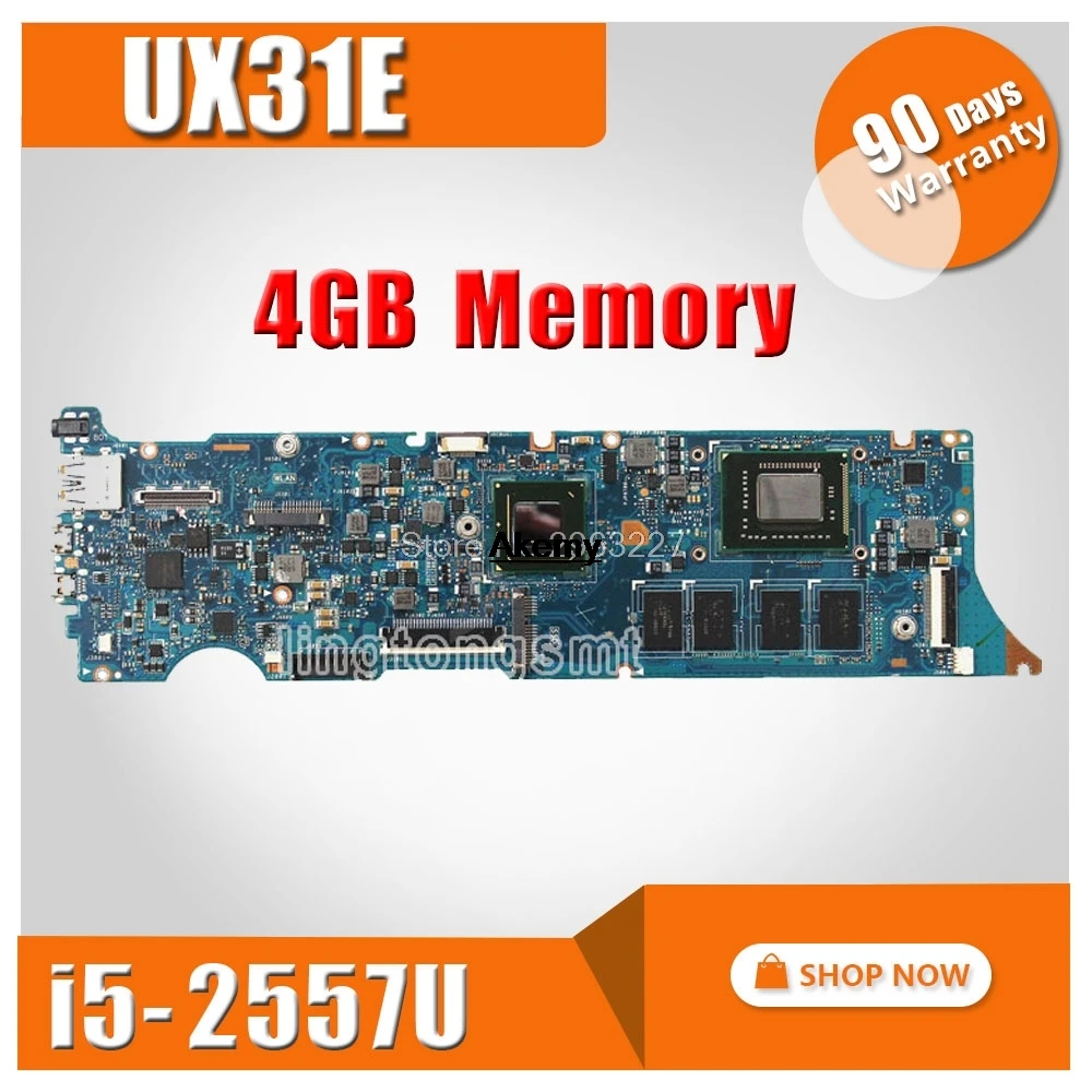 UX31E для ZenBook ASUS материнская плата для ноутбука UX31 UX31E I5-CPU 4G-RAM mothebroard ТЕСТ ОК