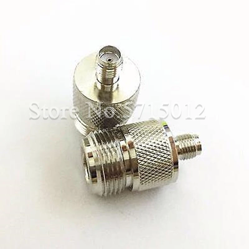 2 шт. N/SMA-KK Серебряный антенный преобразователь N Famale Head Turn to SMA Plug RF коаксиальный