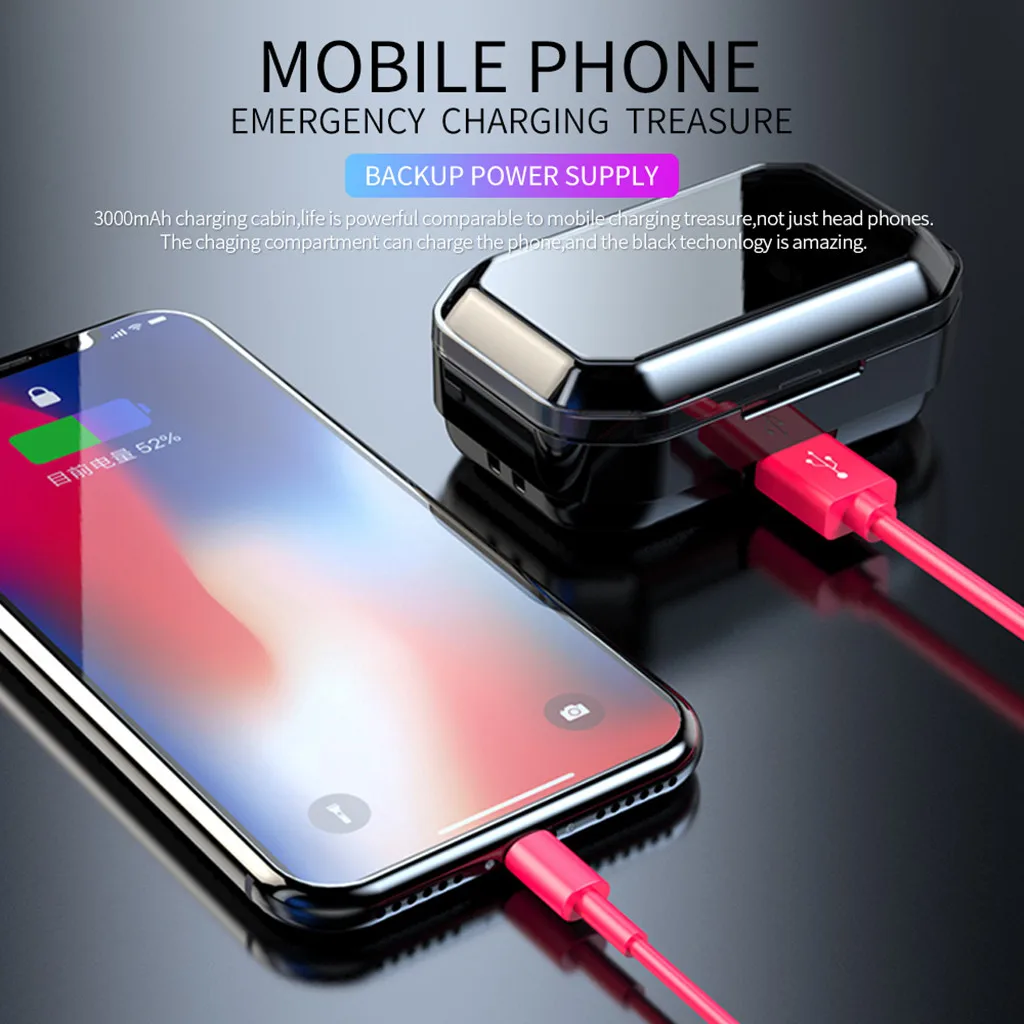 Ouhaobin Bluetooth 5,0 беспроводные наушники стерео гарнитура спортивная с микрофоном для спорта