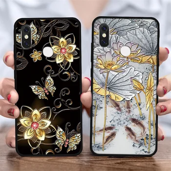 

3D Relief Florals Case For Funda Xiaomi Redmi 7A 8A 6A Note 8 Pro 7 5 5A 6 8T Mi A3 A1 A2 8 9 Lite 9T CC9 CC9e F1 Silicone Cover