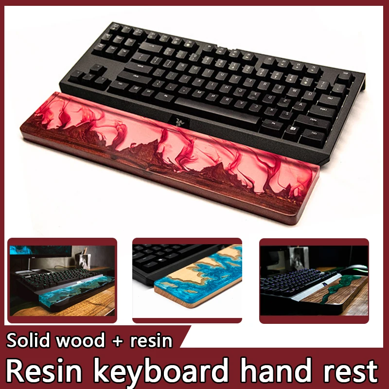 Mechanical Keyboard Hand Rest Diy Custom Resin Solid Wood Luminous