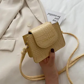 

Solid mini square bag for women 2020 new fashion PU leather Shoulder Messenger bag Retro Cross body Bags Lady mini Handbags