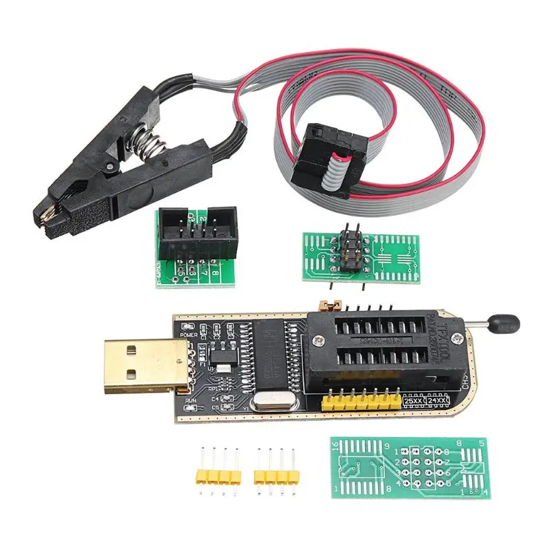 CH341A модуль материнская плата USB Профессиональный программатор флэш-память EEPROM тестовый зажим для EEPROM 93CXX/25CXX/24CXX в цепи prog - Цвет: B